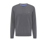 FYNCH-HATTON Cotton V-Neck Sweater, steel, 4XL