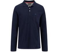 Fynch Hatton Long Sleeve Heavy Slub Polo - S, STRNGBLU