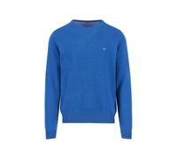 FYNCH-HATTON Men's Feinstrickpullover mit Rundhalsausschnitt Pullover Sweater, Azure, M