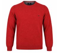 Fynch Hatton Mens Fine Knit Sweater 1614800 346 Brick Red Cashmere Wool Crewneck
