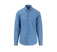 Fynch-Hatton Mens LONG SLEEVED DENIM SHIRT CRYSTAL BLUE Cotton - Size Large