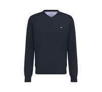 Fynch-Hatton Men's Pullover, V-Neck Jumper, Blue (Navy 690), Large