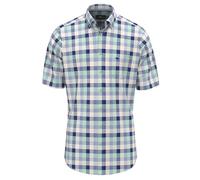 Fynch Hatton Men's Short Sleeve Casual Fit Green Blue Checked 16048481 744 Mint