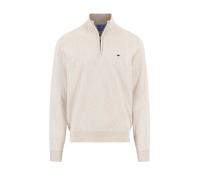 Fynch-Hatton Mens TROYER HALF ZIP KNITWEAR NEW OFF WHITE - Beige Cotton - Size Medium