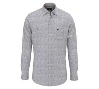 Fynch Hatton Seasonal Minimal Flower Long Sleeve Shirt Grey XL Men