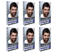 FYNE - Dark Brown Permanent Hair Colour, Natural-Look Hair Dye | Pack of 6 | Grey Hair Colouring for Men with Comb Applicator Included | No Mixing Ready to Apply | Ammonia and Cruelty-Free
