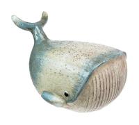 Fyne-Finds Ceramic Blue Whale Fish Statue Ocean Sea Beach Themed Nautical Decoration Ornament