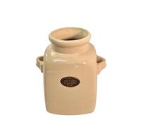 Fyne-Finds Ceramic Cream Utensils Holder Cutlery Storage Pot with Handles Kitchen Organizer Caddy Shelf Sitter