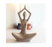 Fyne-Finds Ceramic Namaste Yoga Calm Lady Home Office Zen Meditating Ornament Decor