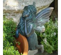 Fyne-Finds Flower Fairy Pot Hanger Outdoor Garden Decorative Figure Ornament Sculpture