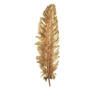 Fyne-Finds Gold Feather Leaf Nature Boho Resin Decorative Wall Art Hanging Ornament