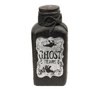 Fyne-Finds Halloween 15cm Cement Black Potion Scary Bottle Party Decor Ornament (Ghost Tears)