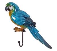 Fyne-Finds Parrot Wall Hook Tropical Bird Utility Keys Coat Scarf Hanger Rack Enamel Painted Home Decor