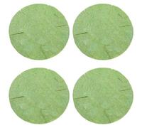Fyne-Finds Set of 4 Natural Jute Hanging Basket Liner Green 14inch Round Shape Garden Home Balcony Decor