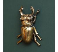 Fyne-Finds Steampunk Gold Finish Stag Lady Beetle Bee Scarab Insect Bug Wall Art Hanging Ornament Décor (Large)