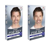 FYNE - Light Brown Permanent Hair Colour, Natural-Look Hair Dye | Pack of 2 | Grey Hair Colouring for Men with Comb Applicator Included | No Mixing Ready to Apply | Ammonia and Cruelty-Free