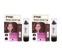 FYNE Root Touch Up Cover Stick - Instant Dark Brown Grey Hair Cover Up - Magic Retouch Temporary Hair Colour for Men & Women (Pack of 2)