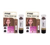 FYNE Root Touch Up Cover Stick - Instant Light Brown Grey Hair Cover Up - Magic Retouch Temporary Hair Colour for Men & Women (Pack of 2)