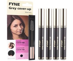 FYNE Root Touch Up Hair Mascara - Pack of 4 - Instant Jet Black Grey Hair Cover Up - Magic Retouch Temporary Hair Colour for Men & Women