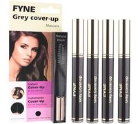 FYNE Root Touch Up Hair Mascara - Pack of 4 - Instant Natural Black Grey Hair Cover Up - Magic Retouch Temporary Hair Colour for Men & Women