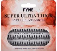 FYNE Super Ultra Thick Individual Eyelashes - 240 Long Individual Eyelash Clusters, 12mm Ultra Thick Natural Lashes - Volume Cluster Lashes - Durable False Eyelash Extensions - 4 Packs of Lashes