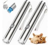 FYNIGO 2 Pcs Interactive Cat Toys for Indoor Cats | 2 Modes & AA Battery Classic Type | Cat Toys for Bored Indoor Adult Cats Dogs Kittens Chase Exercise