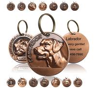 FYNIGO 3D Pattern Dog Cat Tags Engraved for Pets,Custom Pet Name ID Tag Personalized with 53 Exclusive Breeds and 3 Colors,Pet Cat Dog Memorial Gifts,Dog Memorial Ornaments