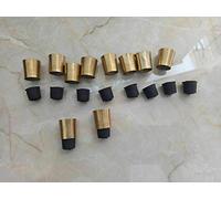 FYNJREX Brass Cane Spare Tip - Set of 10: Enhance and Restore Your Walking Stick - Solid Brass Construction Walking Cane - Nostalgic Vintage Cane Accessories Collection