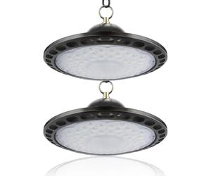 Fynokst 100W UFO LED Workshop Light, 12800LM 6000K Super Bright LED High Bay Light, IP66 Waterproof Pendant Light, Industrial Workshop Lamp for Garages, Halls, Warehouses, Workshops, Factory Lighting