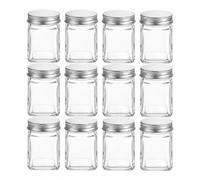 FYNORA 12pcs Glass Spice Jars with Lids and Labels, 120ml Kitchen Seasoning Containers with Adjustable Shaker Tops, Airtight Herb Storage Bottles for Salt, Herbs, Spices and BBQ Seasonings
