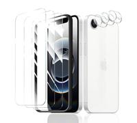 Fynorao 3+3+1-Pack, Screen Protector and Camera Lens Protector for iPhone 16e with Installation Alignment Aid, Tempered Glass Film, Impact-Protection, HD, Anti-Scratch, 9H Hardness