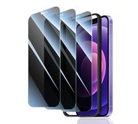 Fynorao 3*Privacy Screen Protector for iPhone 12/12 Pro with a Installation Alignment Aid, Anti-Spy Tempered Glass Film, Private Black Protection, [Shatterproof][ Shockproof][Scratchproof]