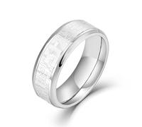FYNSBLE Men’s Rings,Stainless Steel Cross Rings for Men 8mm Prayer Cross Rings Band Classical Rings Christian Ring Wedding Rings Statement Rings Silver Black Lord’s Engraved Rings Jewelry for Men