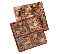 FYOBOT 100 Sheets Vintage Butterfly Plant Flower Scrapbook Stickers for Junk Journal Supplies,Nostalgia Handbook