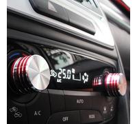 FYOBOT 2pcs Air Conditioner Knob Switch for Suzuki Vitara 2015 2016, Central Control Instrument Panel Air Conditioner Volume Knob Ring Engine Start Rotation Button Outer Covering Accessories,A