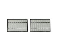 FYOBOT 2X 10 Slot Watch Band Holder, Watch Strap Case with Clear Lid, Watch Bands Organizer, Stackable Tray for Watch Bands A