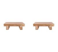 FYOBOT 2X Wooden Step Stool for Adults, Bed Stool for High Beds, Kitchen, Bathroom, Closet, Great Wood Step Stool for Adults