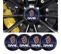 FYOBOT 4pcs 56MM Car Wheel Hub Center Stickers for Saab Stylish Badge Emblem Decal Wheel Sticker Decoration Auto Exterior Accessories