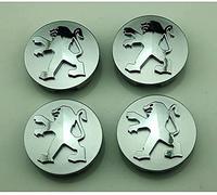 FYOBOT 4pcs 60MM Car Wheel Center Caps for Peugeot 206 207 307 301 308 408 508 3008 Stylish Badge Emblem Decal Wheel Sticker Auto Exterior Accessories