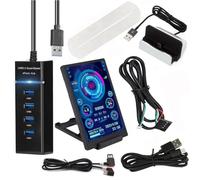 FYOBOT 5 Inch IPS Computer Secondary Screen Computer LCD Monitor Display USB Dynamic Display Sub-Screen for Computer Laptop Easy Install Easy to Use B