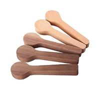 FYOBOT 5 Pcs Wood Carving Spoon Blank Beech and Walnut Wood Unfinished Wooden Craft Whittling Kit for Whittler