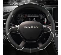 FYOBOT Car Steering Wheel Cover for Dacia Sandero Stepway Crossover, Breathable Anti-Slip,Comfort Durability Safety Wheel Sleeve Protector Interior Accessories,White