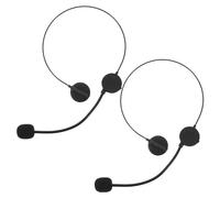 FYOBOT Cosplay Costume Headphones Accessories Fake Rock Star Singer Microphone Headphones for Halloween Up Props 2PCS Plastic