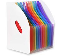 FYOBOT Expanding File Holder Folder Standing A4 Vertical File Organizer Magazine Basket Desktop 13 Pockets File Holder
