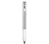 FYOBOT Geometric Metal Crinkle Pen Fidget, Stress Relief Metal Shape Shifting Switchpen, 0.5mm Retractable Gel Pen, Silver