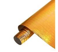 FYOBOT Metallic HTV - 12 Inches X 6Ft Roll Heat Transfer Vinyl Foil Holographic Gold Chrome Iron on Vinyl for T-Shirts DIY