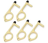 FYOBOT No Door Opener Pressless Keychain Tool with Stylus-Function for Surfaces, Pressscreens, Handles, Buttons(5 Packs)