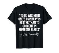 Fyodor Dostoevsky Crime and Punishment Classic Philosophy Value Graphic T-Shirt