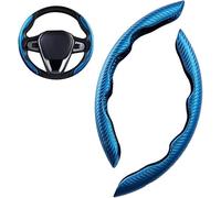 FYONMDC 2pcs Car Steering Wheel Cover,for VW Tiguan 2017-2022 2023 2024 2025 Durable Soft All Seasons Ultra-thin Non-slip Segmented Steering Wheel Cover,C/Blue