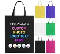 Fyore 30 Pack Custom Tote Bags with Logo, Bulk Personalised Reusable Promotional Bags With Your Logo Text Non-woven Shopping Bags with Handles for Business Events and Daily Use - 11.81x14.96x3.94in